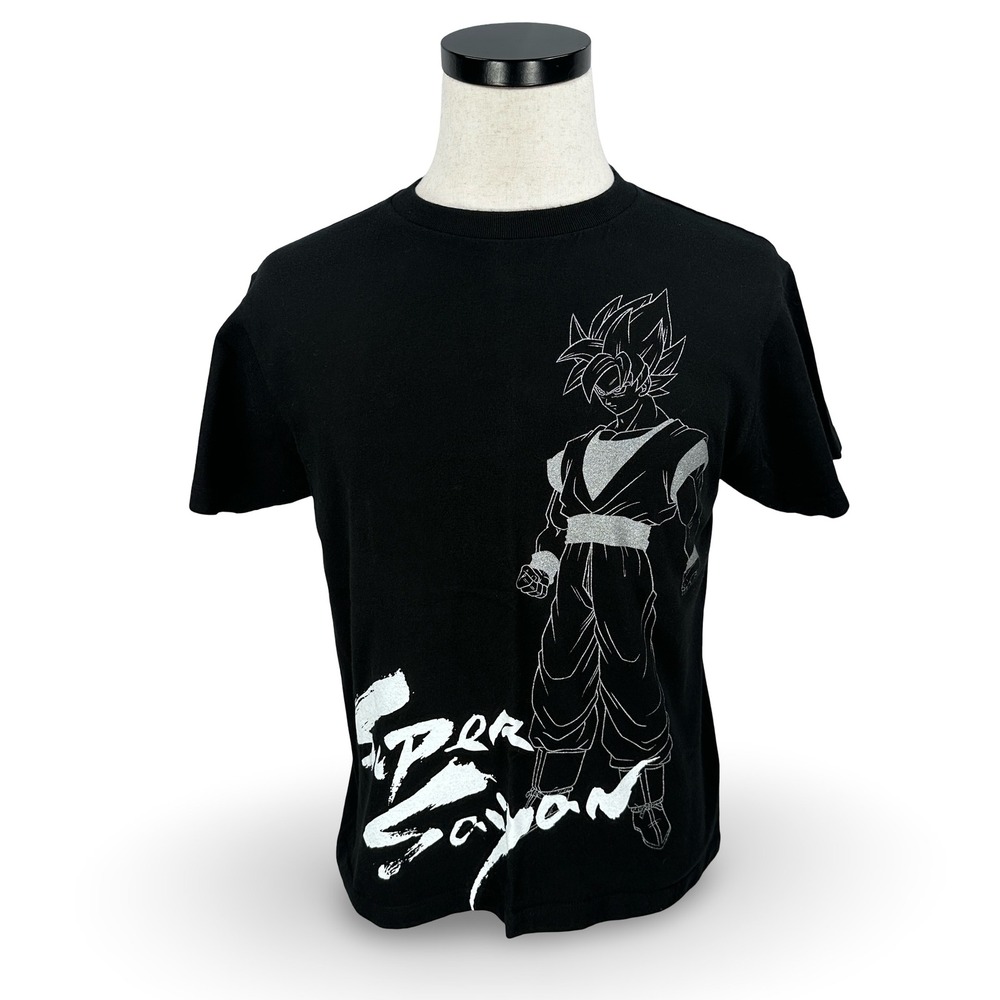 Vintage Bandai Dragon Ball Z Super Saiyan Goku Black T Shirt Men's Size M‎ Rare